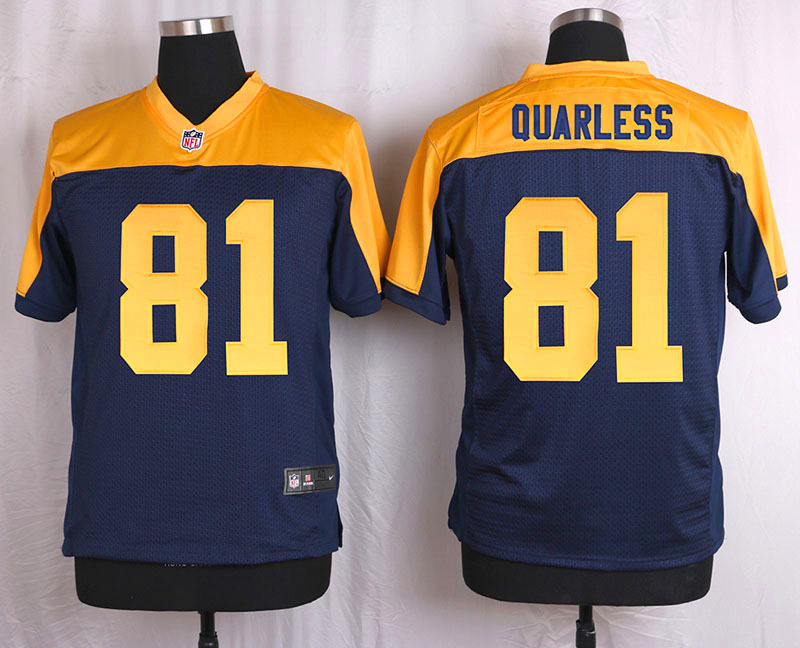 Nike Packers 81 Andrew Quarless Navy Blue Alternate Elite Jersey