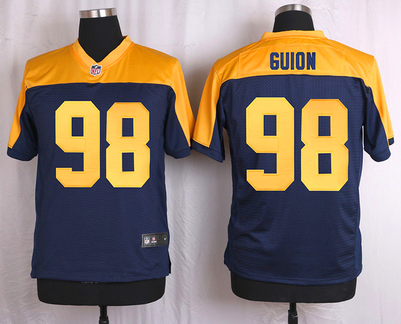 Nike Packers 98 Letroy Guion Navy Blue Alternate Elite Jersey