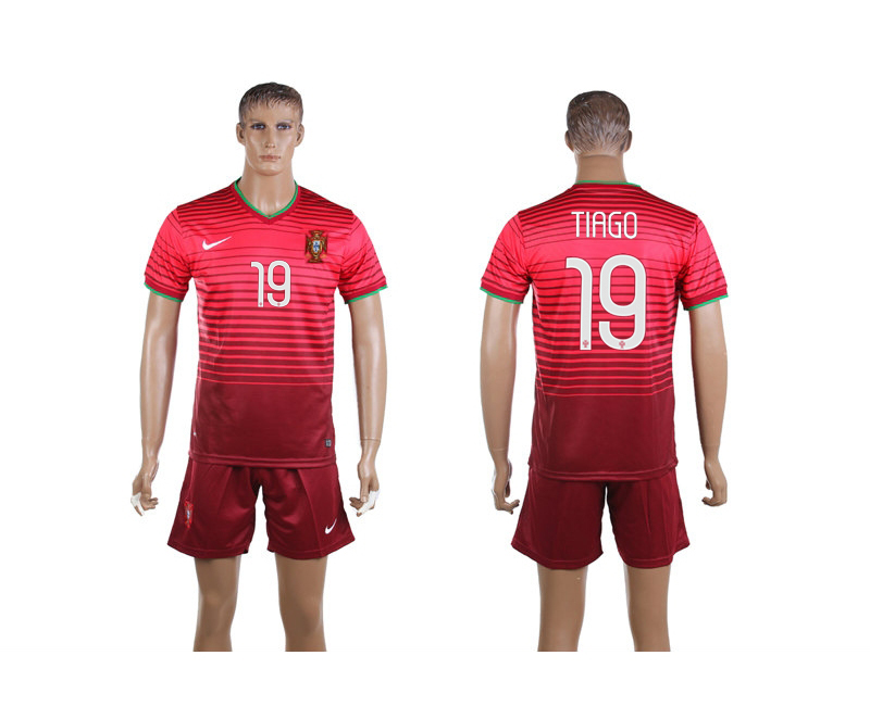 2015-16 Portugal 19 TIAGO Home Jersey