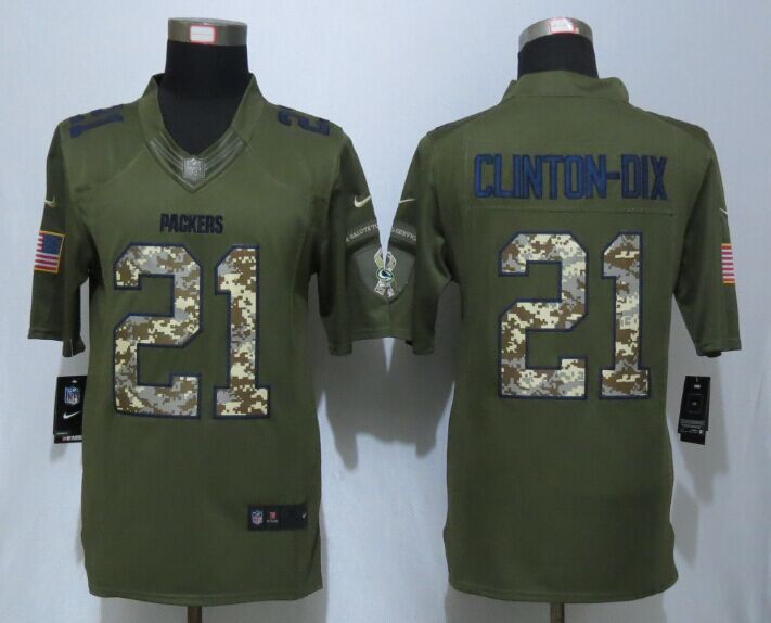 Nike Packers 21 Ha Ha Clinton-Dix Green Salute To Service Limited Jersey