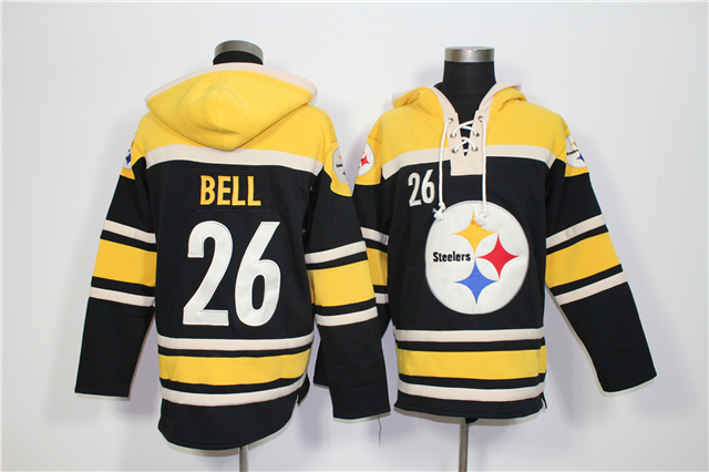 Nike Steelers 26 Le'Veon Bell Black All Stitched Hooded Sweatshirt