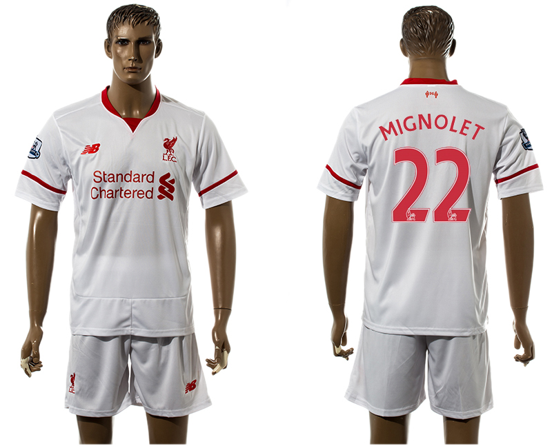 2015-16 Liverpool 22 MIGNOLET Away Jersey