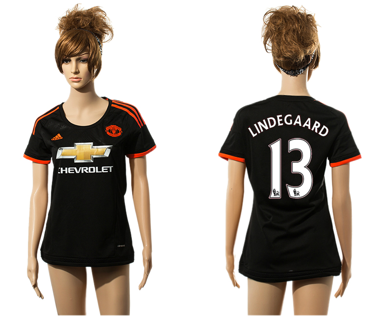 2015-16 Manchester United 13 LINDEGAARD Third Away Women Jersey