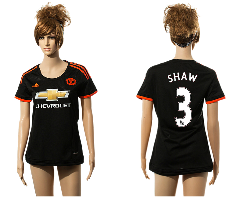 2015-16 Manchester United 3 SHAW Third Away Women Jersey