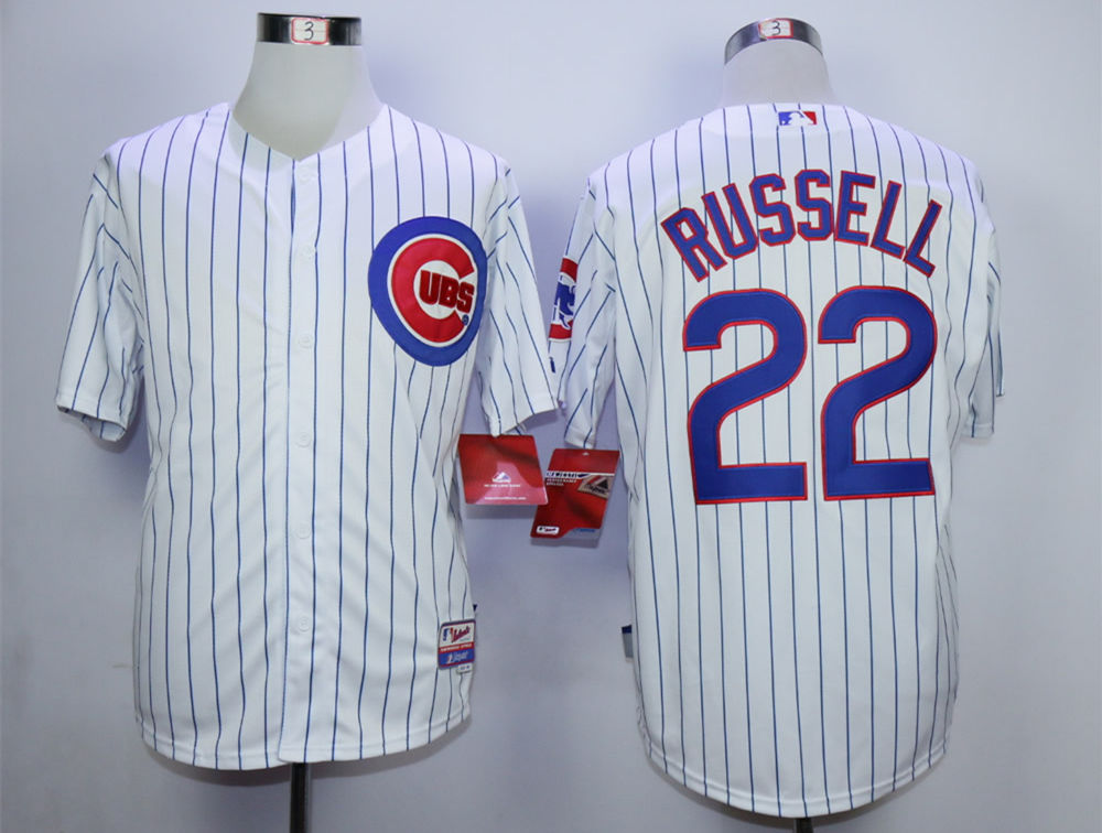 Cubs 22 Addison Russell White Cool Base Jersey