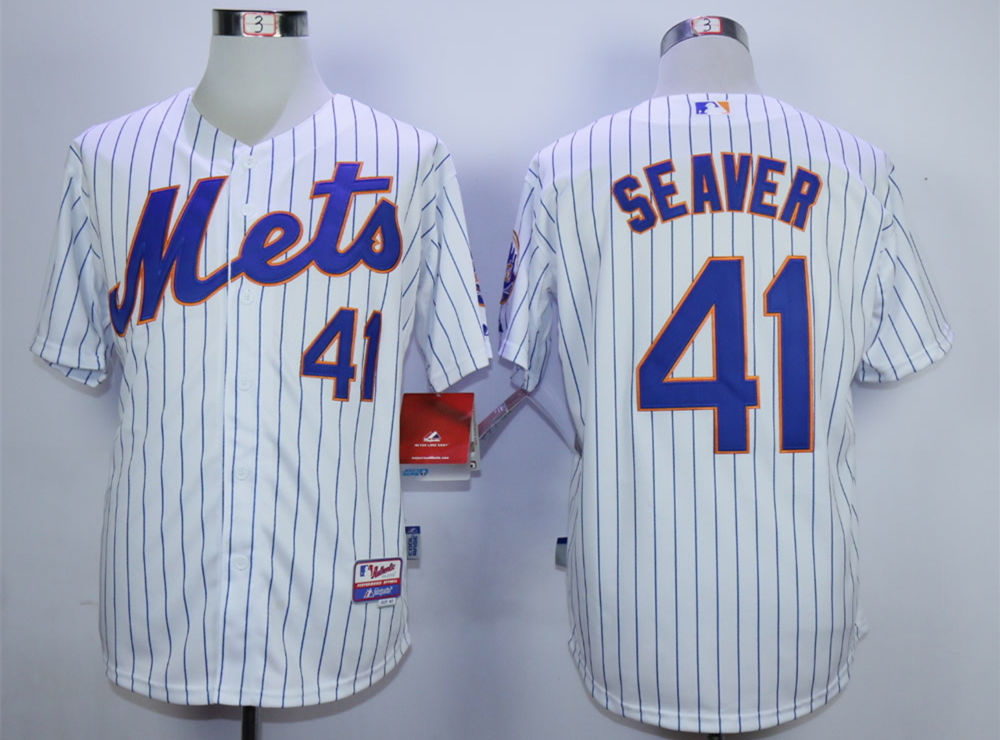 Mets 41 Tom Seaver White Cool Base Jersey - Click Image to Close