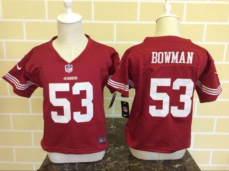Nike 49ers 53 NaVorro Bowman Red Toddler Game Jersey
