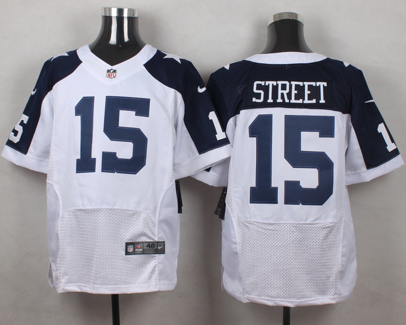 Nike Cowboys 15 Devin Street White Throwback Elite Jersey
