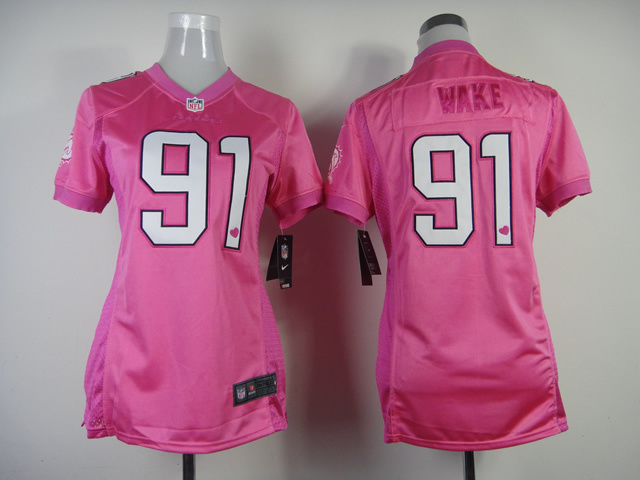 Nike Dolphins 91 Cameron Wake Pink Love Women Game Jersey