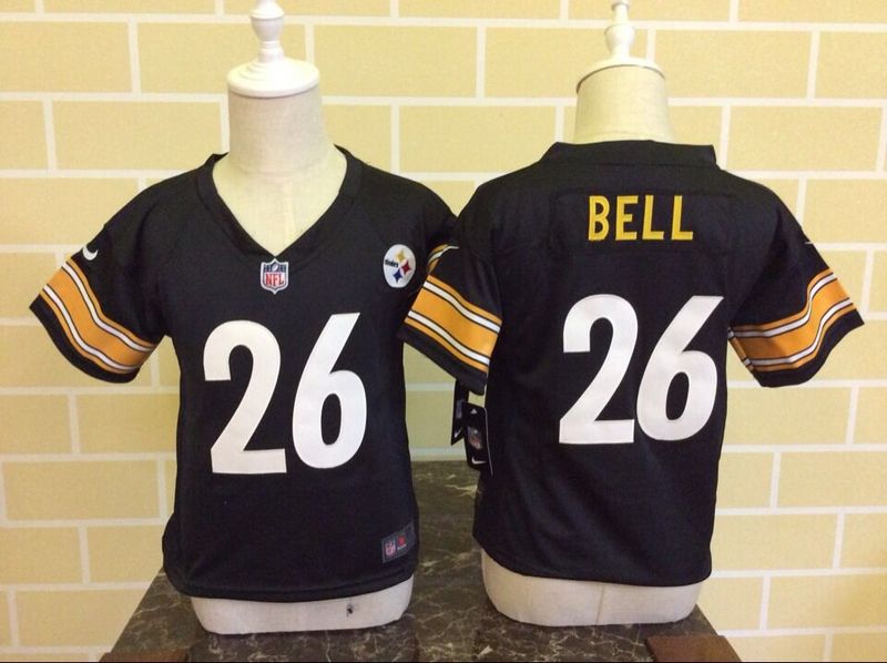 Nike Steelers 26 Le'Veon Bell Black Toddler Game Jersey
