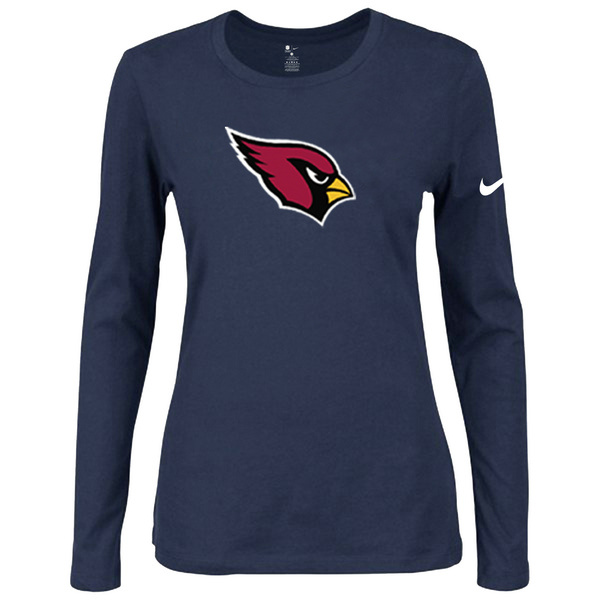 Nike Arizona Cardinals D.Blue Long Sleeve Women T Shirt - Click Image to Close