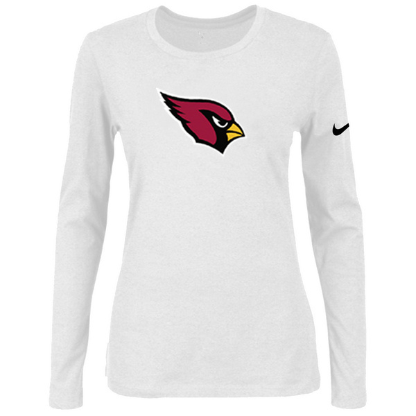 Nike Arizona Cardinals White Long Sleeve Women T Shirt