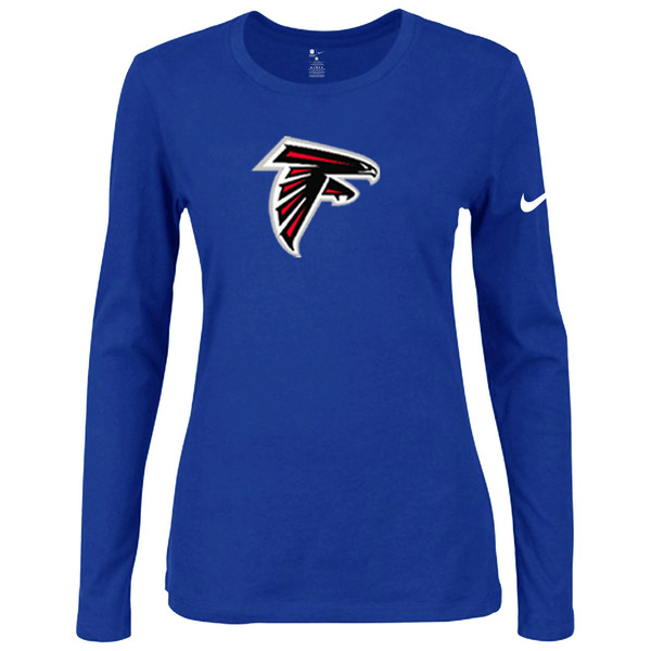 Nike Atlanta Falcons Blue Long Sleeve Women T Shirt