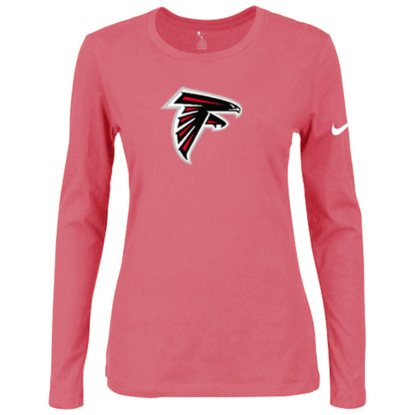 Nike Atlanta Falcons Pink Long Sleeve Women T Shirt