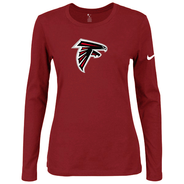 Nike Atlanta Falcons Red Long Sleeve Women T Shirt