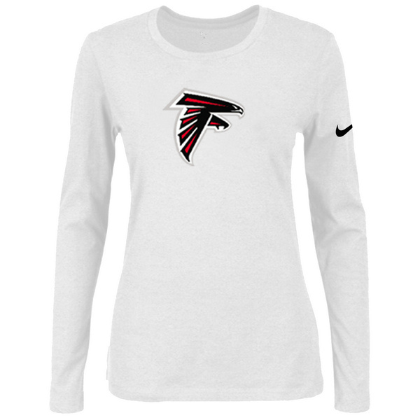 Nike Atlanta Falcons White Long Sleeve Women T Shirt
