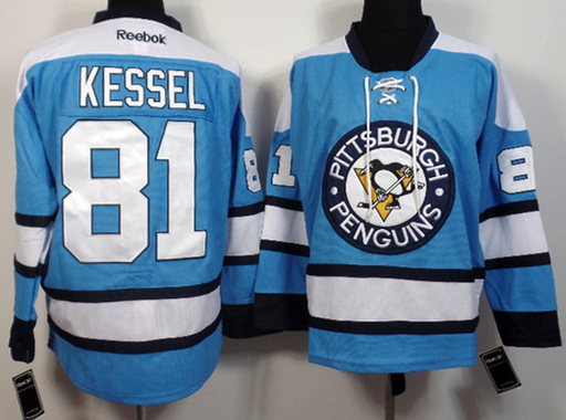 Penguins 81 Phil Kessel Light Blue Reebok Jersey - Click Image to Close