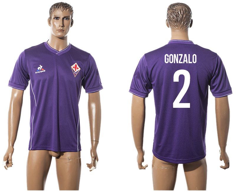 2015-16 ACF Fiorentina 2 GONZALO Home Thailand Jersey