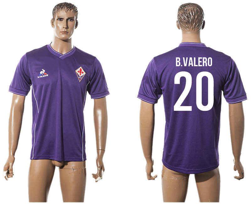 2015-16 ACF Fiorentina 20 B.VALERO Home Thailand Jersey 2015-16 ACF Fiorentina 20 B.VALERO Home Thailand Jersey