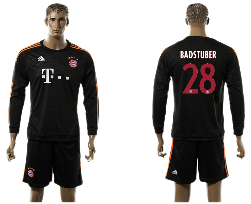 2015-16 Bayern Munchen 28 BADSTUBER Third Away Long Sleeve Jersey