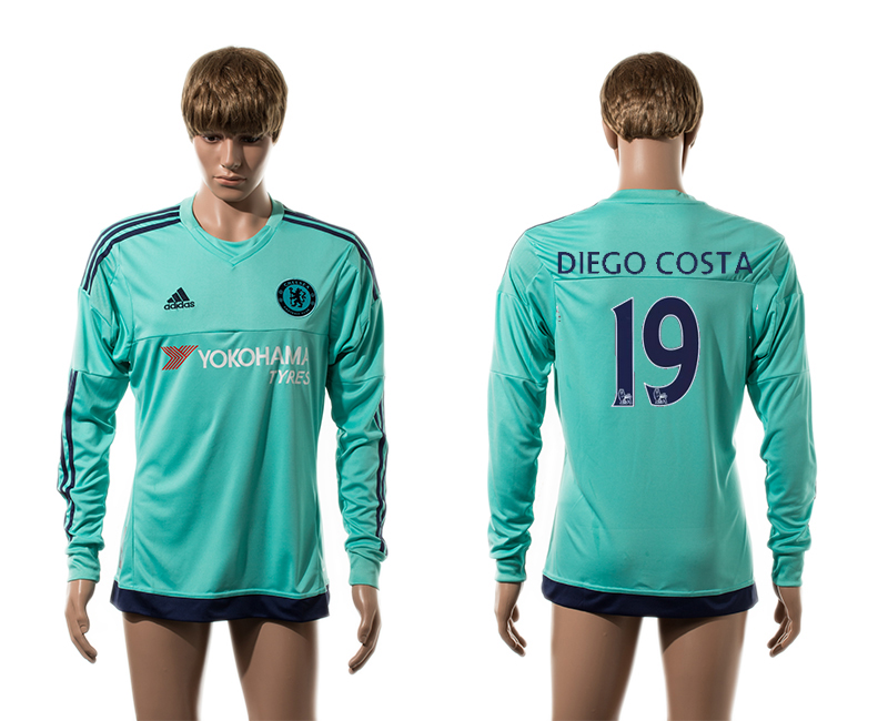 2015-16 Chelsea 19 DIEGO COSTA Goalkeeper Long Sleeve Thailand Jersey