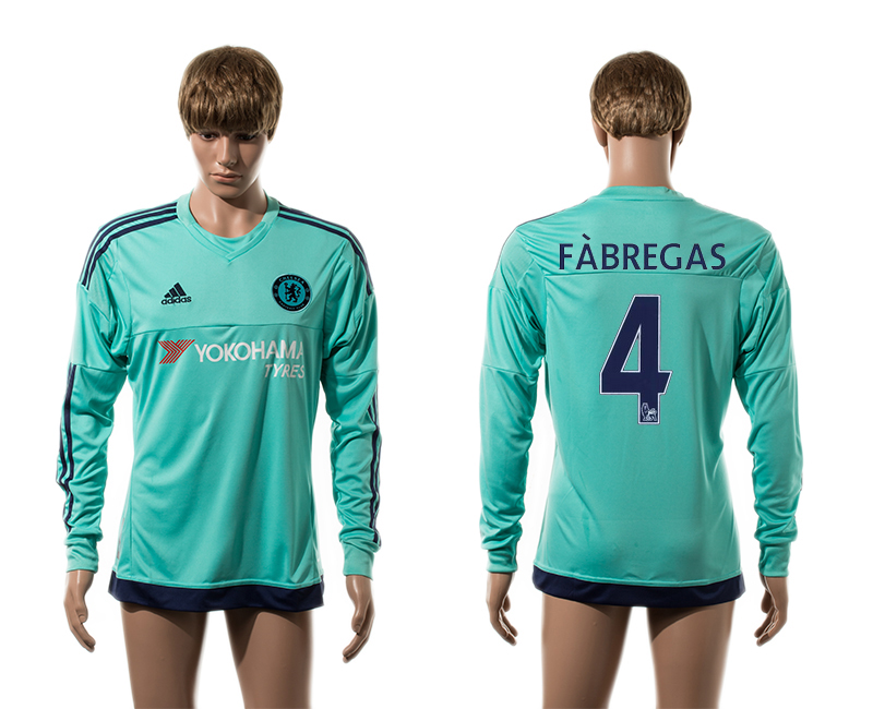 2015-16 Chelsea 4 FABREGAS Goalkeeper Long Sleeve Thailand Jersey