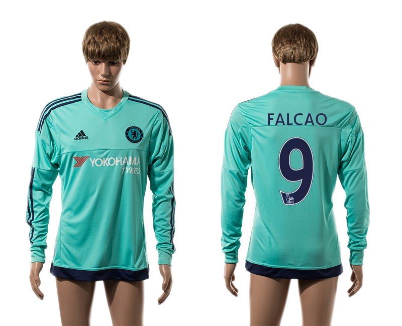 2015-16 Chelsea 9 FALCAO Goalkeeper Long Sleeve Thailand Jersey