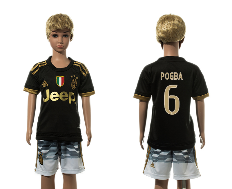 2015-16 Juventus 6 POGBA Third Away Youth Jersey
