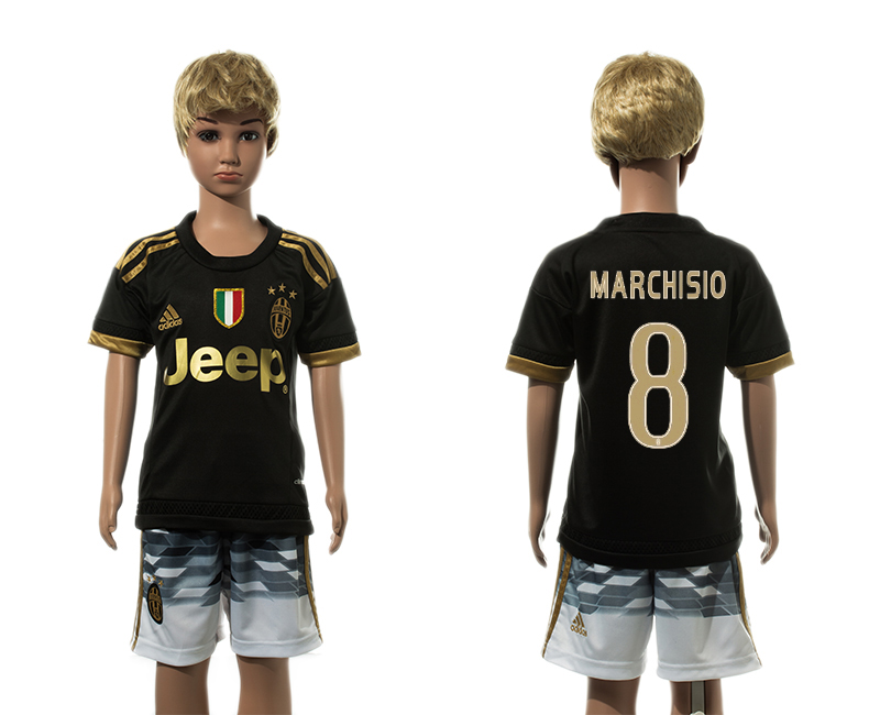 2015-16 Juventus 8 MARCHISIO Third Away Youth Jersey