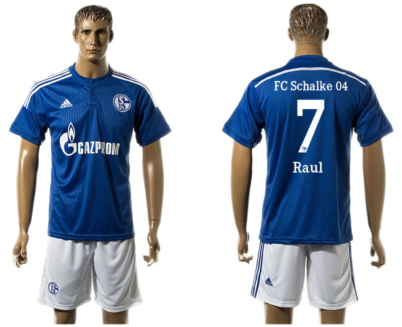 2015-16 Schalke 04 7 RAUL Home Jersey