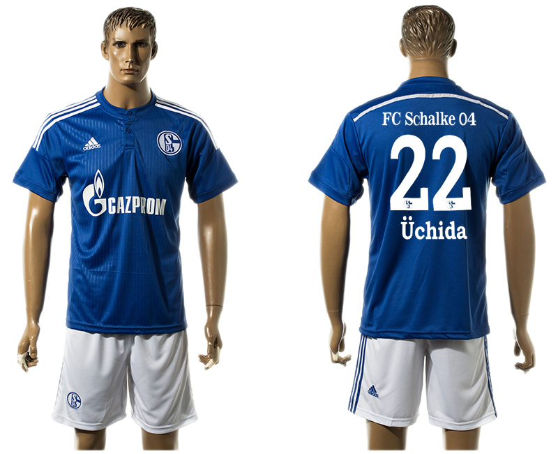 2015-16 Schalke 04 22 UCHIDA Home Jersey