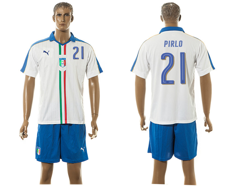 Italy 21 PIRLO UEFA Euro 2016 Away Jersey
