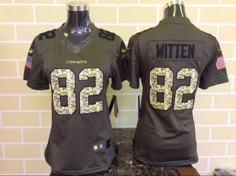 Nike Cowboys 82 Jason Witten Green Salute To Service Women Limited Jersey Nike Cowboys 82 Jason Witten Green Salute To Service Women Limited Jersey