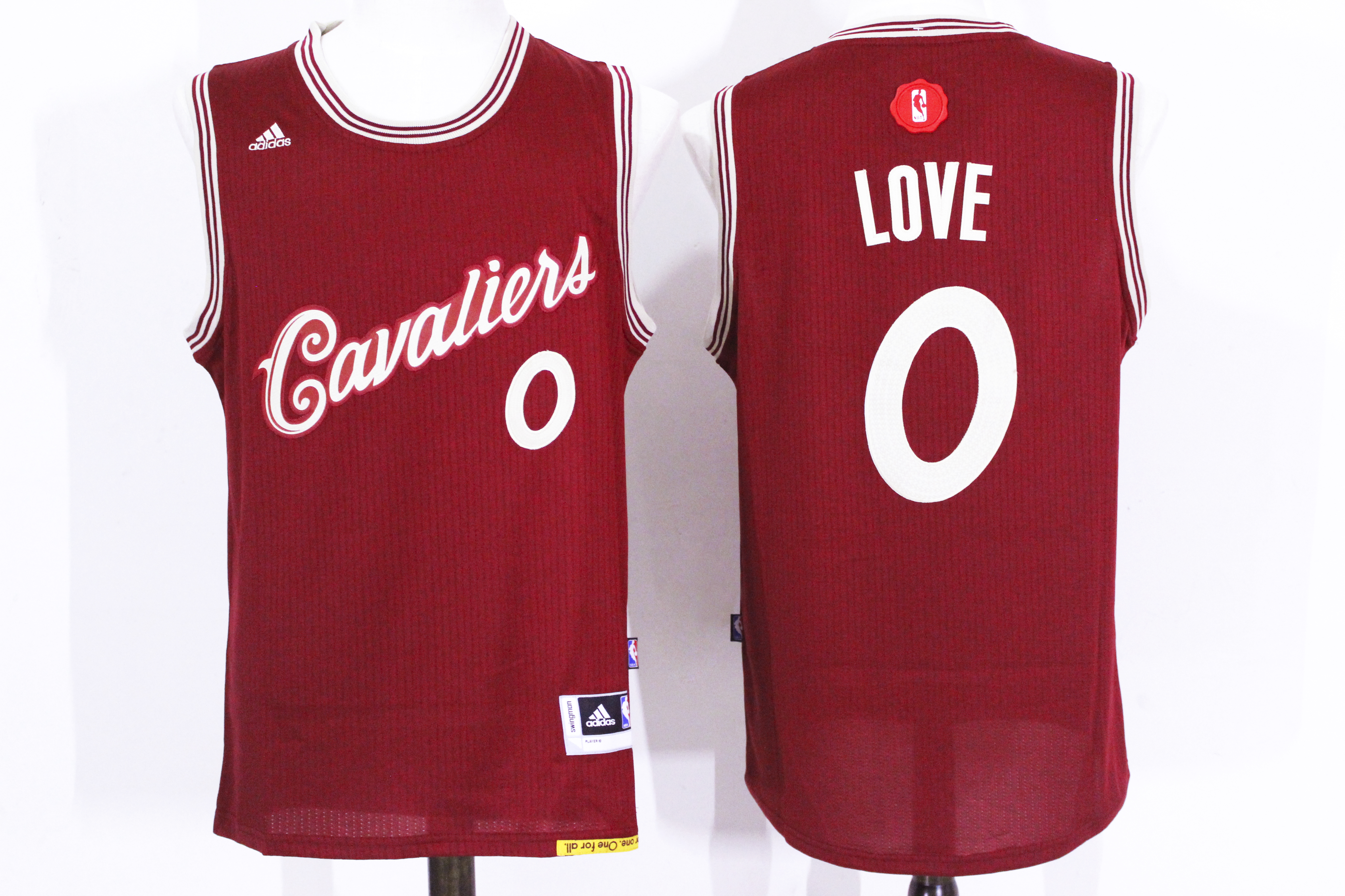 Cavaliers 0 Kevin Love Red 2015-16 Christmas Day Swingman Jersey