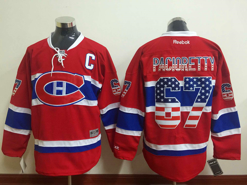 Canadiens 67 Max Pacioretty Red USA Flag Reebok Jersey