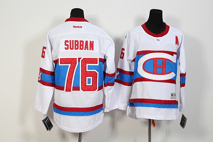 Canadiens 76 P.K. Subban White Youth Reebok Jersey