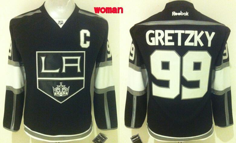 Kings 99 Wayne Gretzky Black Women Reebok Jersey