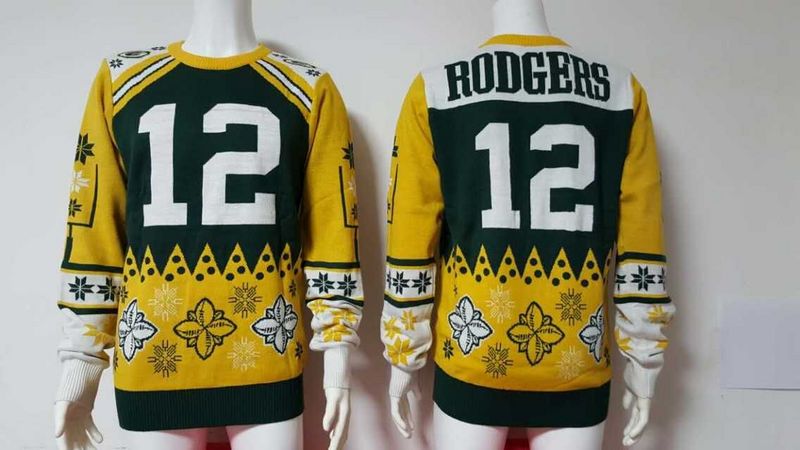 Packers 12 Aaron Rodgers Green Men's Ugly Sweater