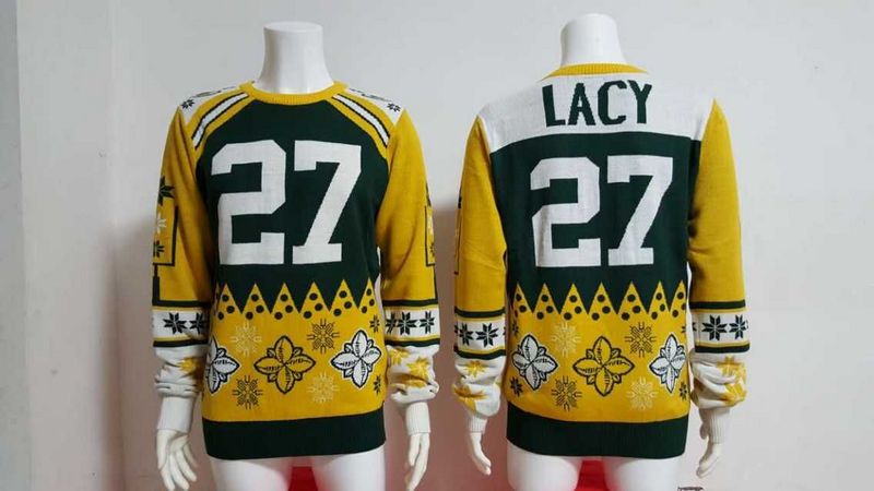 Packers 27 Eddie Lacy Green Men's Ugly Sweater