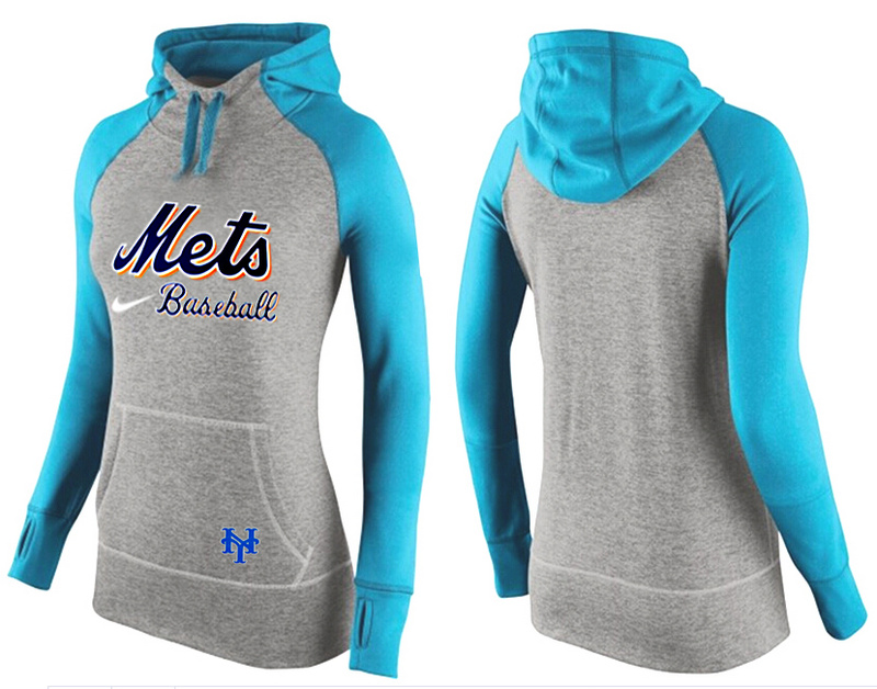 Mets Grey Pullover Women Hoodie5