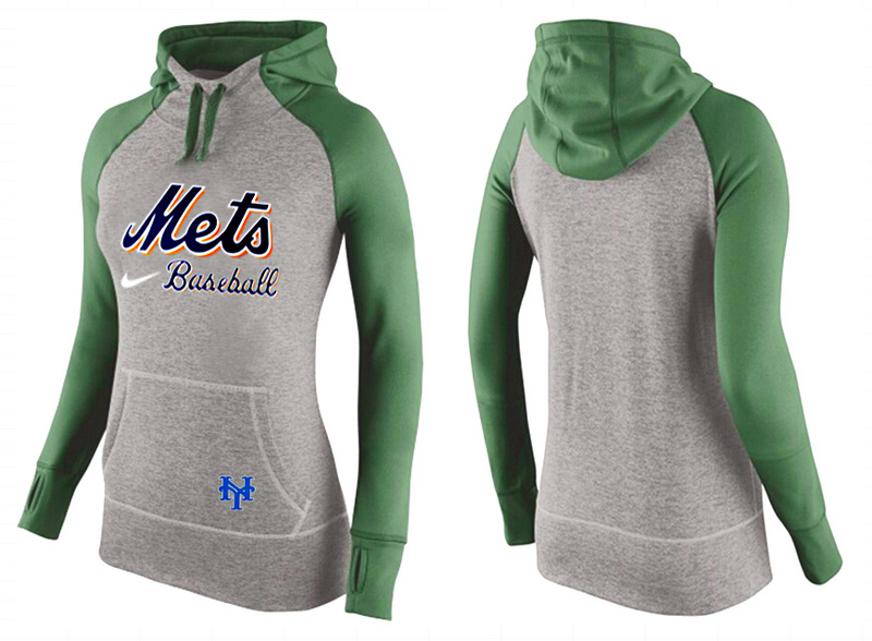 Mets Grey Pullover Women Hoodie6