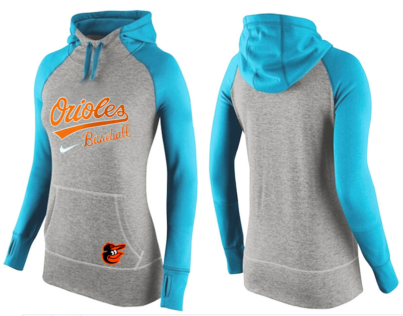 Orioles Grey Pullover Women Hoodie3 - Click Image to Close
