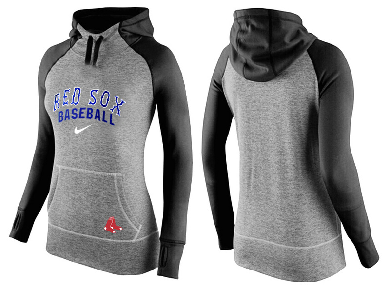 Red Sox Grey Pullover Women Hoodie5