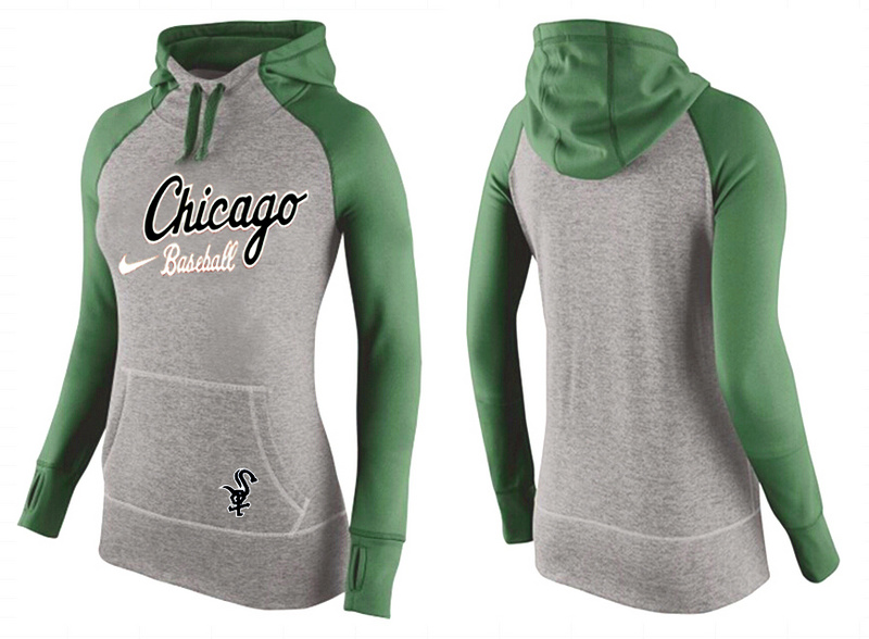 White Sox Grey Pullover Women Hoodie2 - Click Image to Close