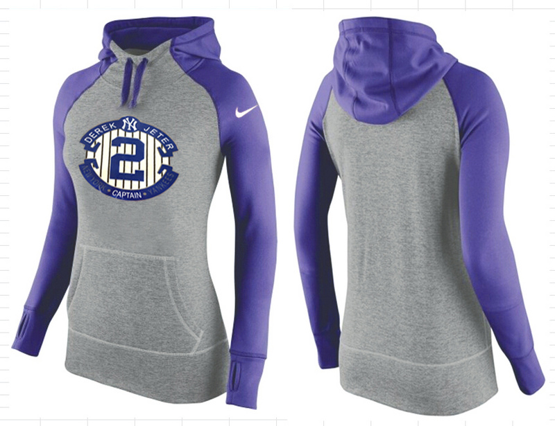 Yankees Grey Pullover Women Hoodie5 - Click Image to Close