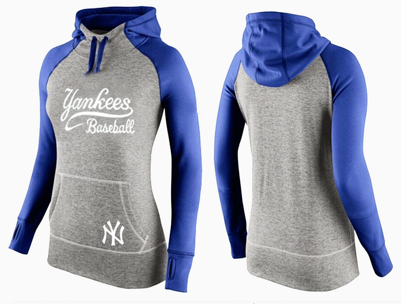 Yankees Grey Pullover Women Hoodie7