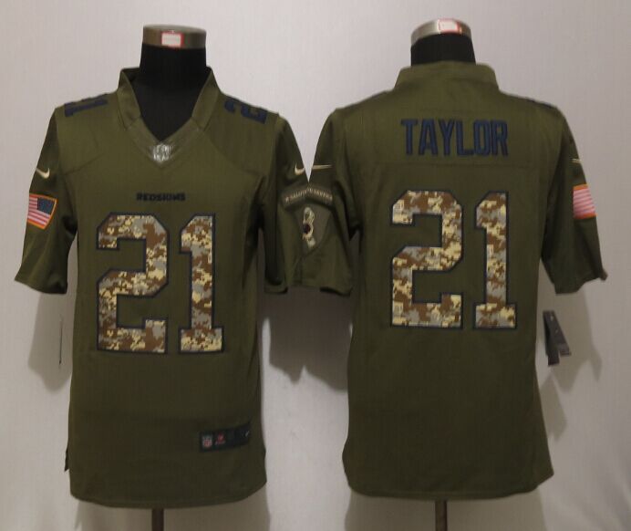 Nike Redskins 21 Sean Taylor Green Salute To Service Limited Jersey