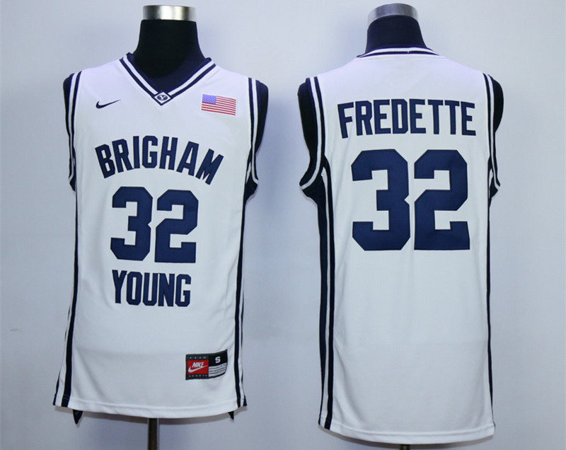 BYU Cougars 32 Jimmer Fredette White College Jersey