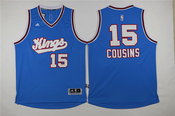 Kings 15 DeMarcus Cousins Blue 2015-16 Swingman Jersey
