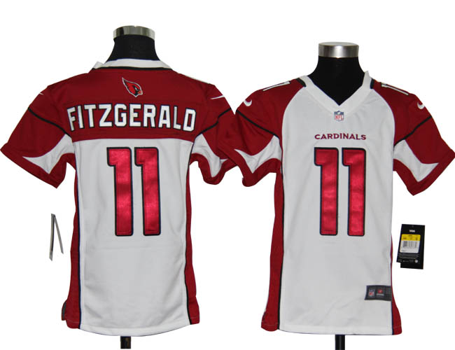 Nike Cardinals 11 Larry Fitzgerald White Youth Game Jersey